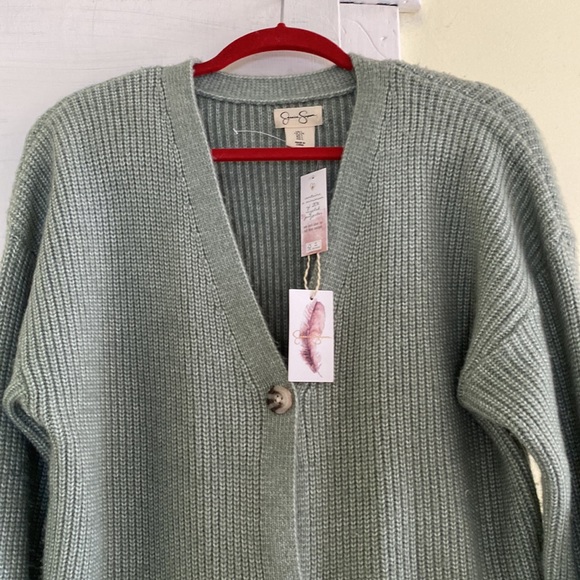 Jessica Simpson Beautiful Plush Button Down Long Cardigan New With Tags - Picture 2 of 12